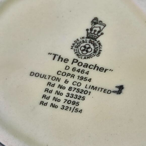 Royal Doulton The Poacher Toby Mugs Pair 1954 Mini & Small Sizes 2.5in 4in - Picture 10 of 11